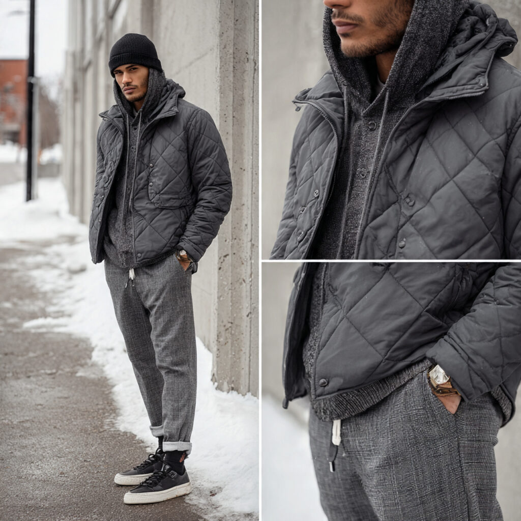 Quilted Jacket Winter Fashion Outfits
