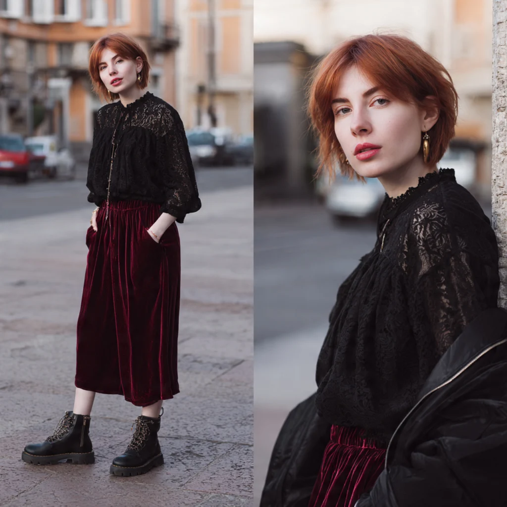 Romantic Goth Outfits for Daytime Casual