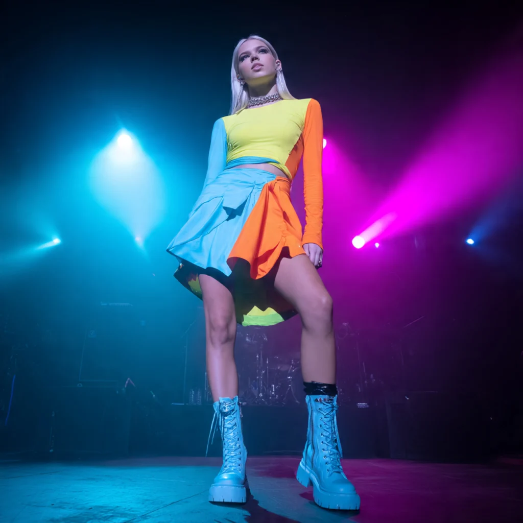 22 Best Sabrina Carpenter Concert Outfits to Rock This Season 23 Sabrina Carpenter Concert Outfits emphasizing color blocking