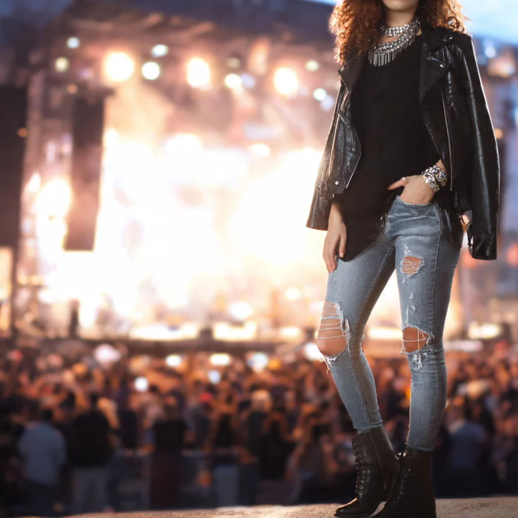 22 Best Sabrina Carpenter Concert Outfits to Rock This Season 1 Sabrina Carpenter Concert Outfits with edgy leather