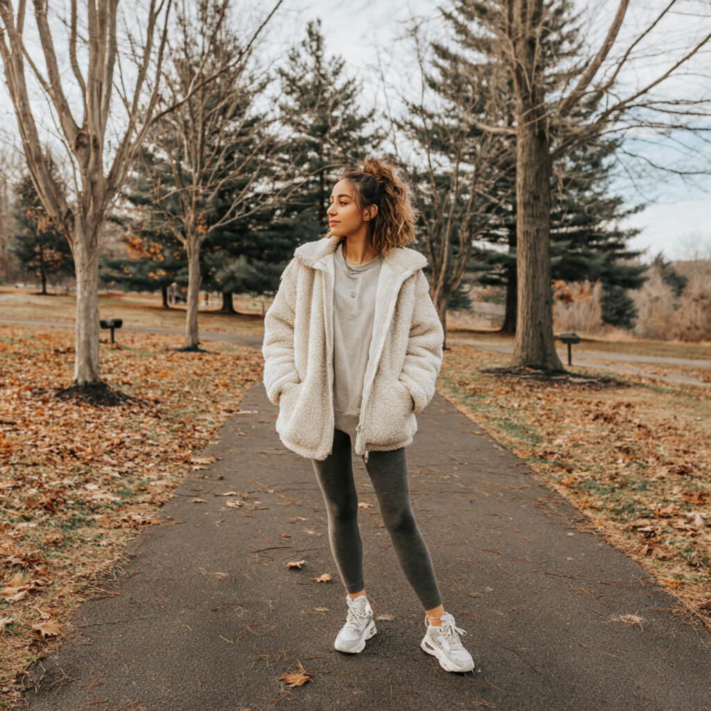 20 Best Casual Winter Outfits for Effortless Cold-Season Style 3 Sherpa and Fleece Layers for Soft Warmth
