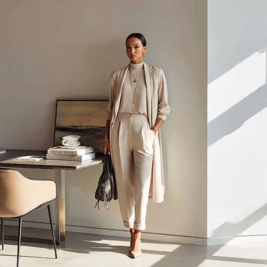 Tailored Pants with Tunic Top