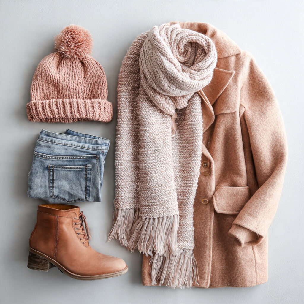 25 Best Winter Outfits for School: Cozy & Trendy Ideas 12 The Beanie and Scarf Coordinated Idea