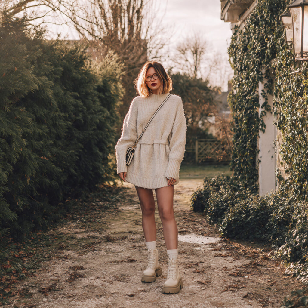 25 Best Winter Outfits for School: Cozy & Trendy Ideas 16 The Chelsea Boots with Minidress Idea