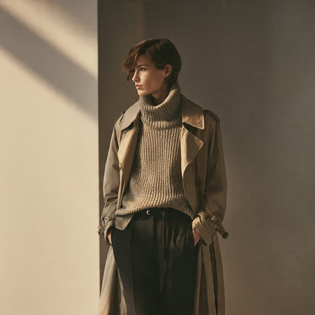 25 Best Winter Outfits for School: Cozy & Trendy Ideas 19 The Classic Trench Coat Integration Idea