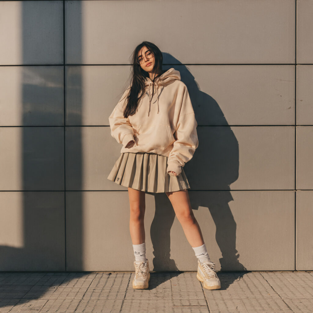 Trendy Outfits for Teens: Hoodie and Skirt Combo