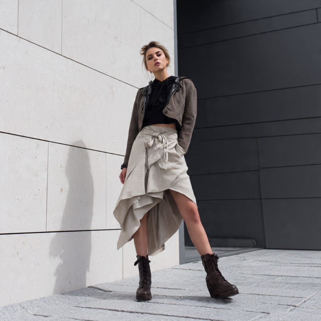 Asymmetrical Hemline Focus