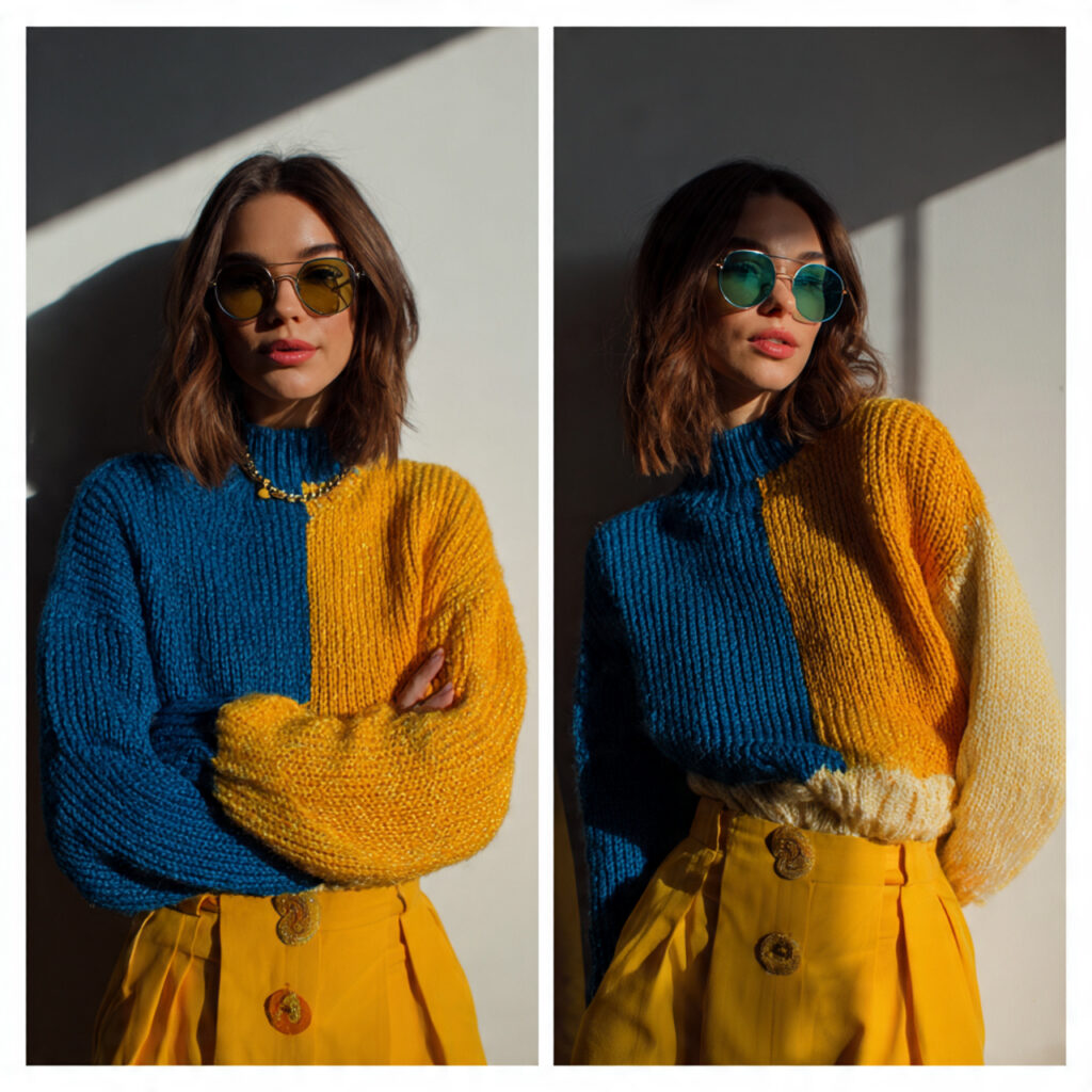 Bold Color Block Knits