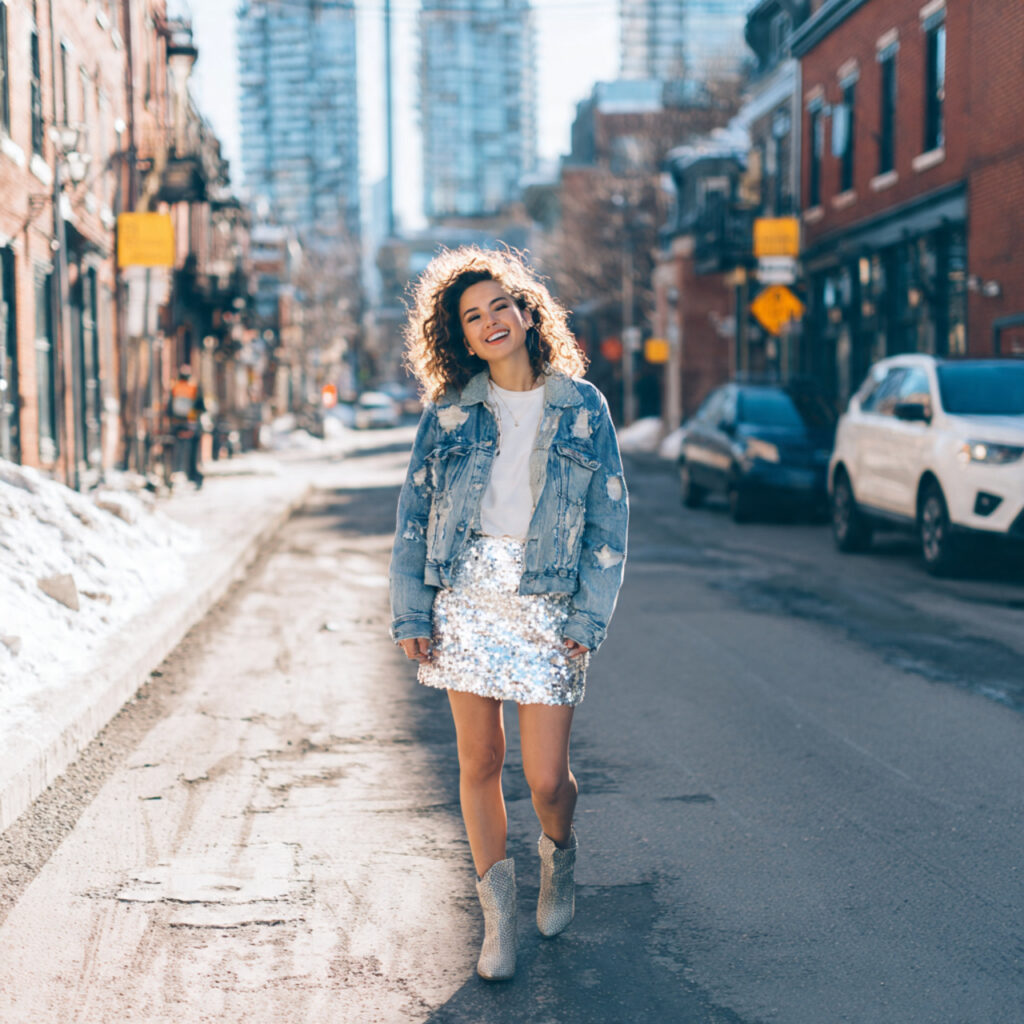Daytime Sequin Skirt Pairing
