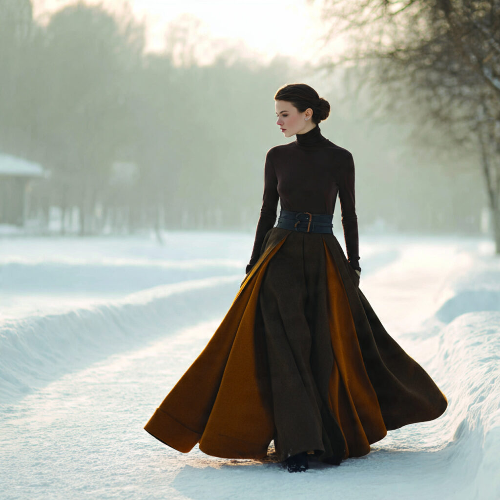 Floor-Length Wool Maxi