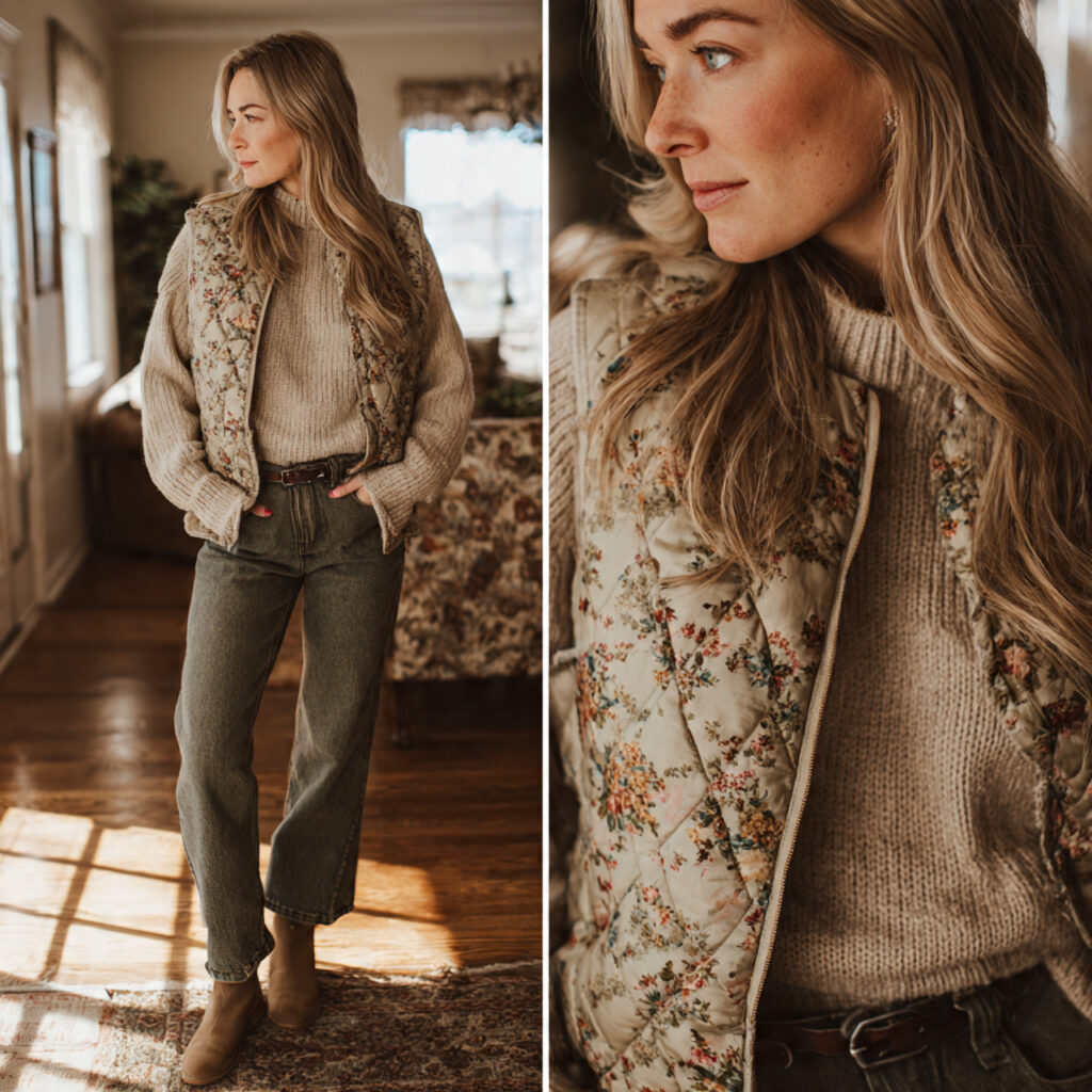 Grandmillennial Quilted Vests