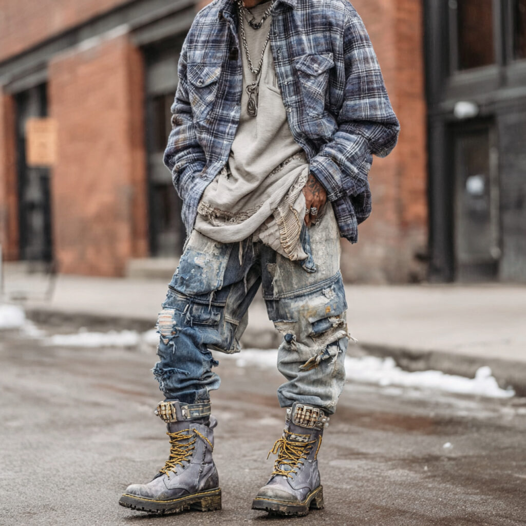 Grunge Inspired Distressed Denim