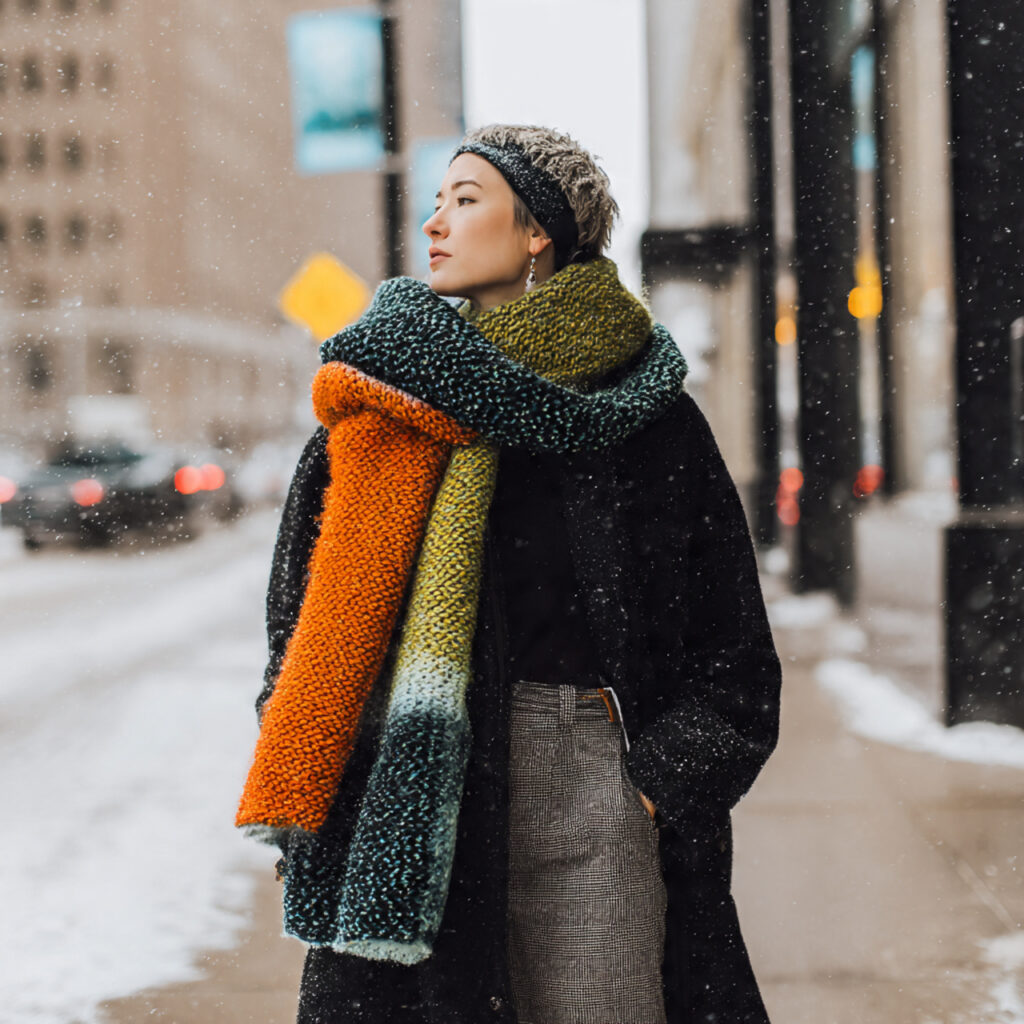 Oversized Scarf as a Statement Piece Idea