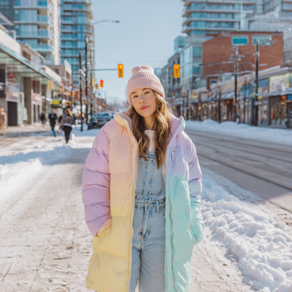 Pastel Puffer Coat Ensembles