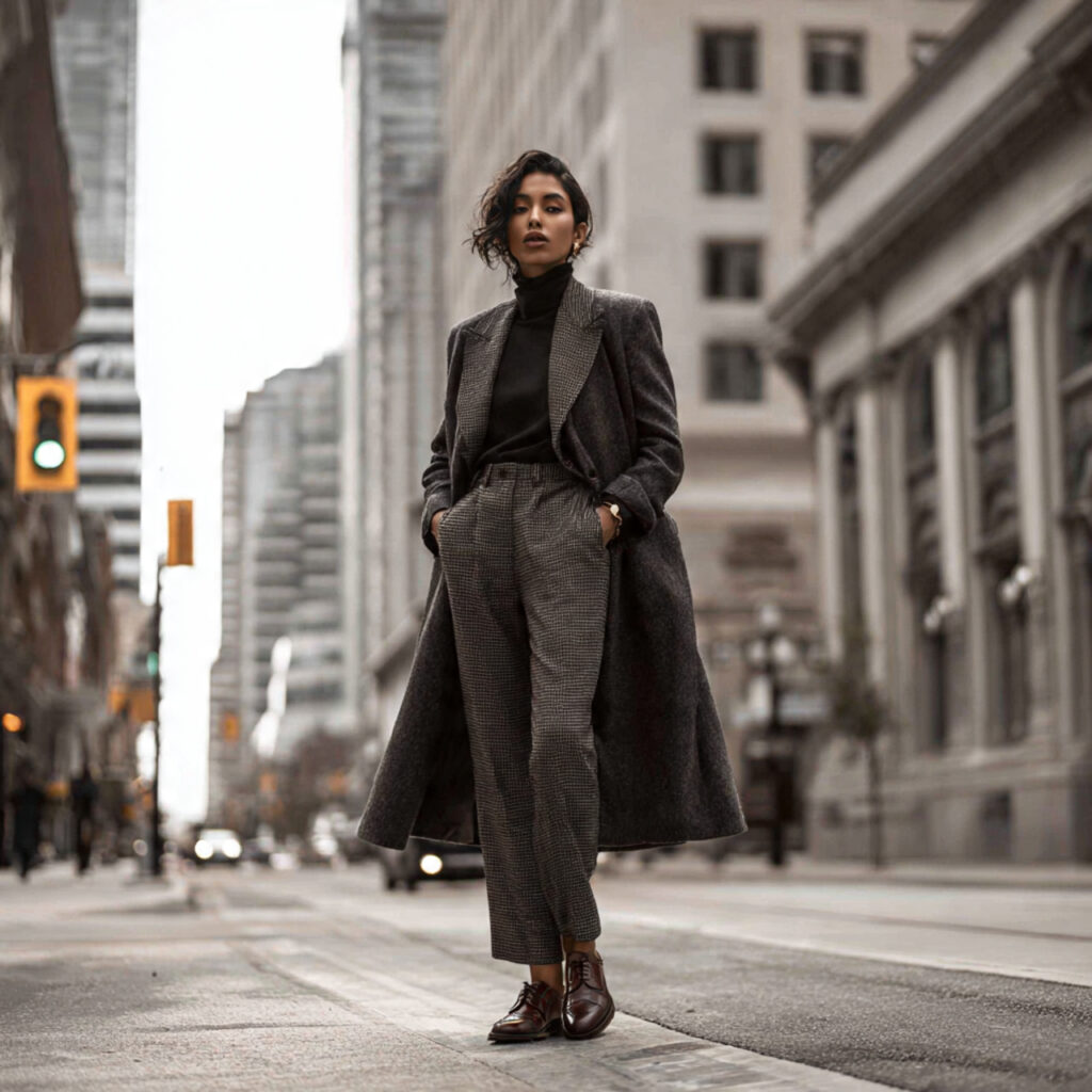 Tailored Blazer Under a Heavy Coat Idea