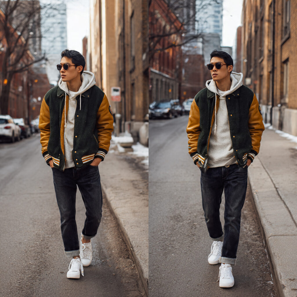 Varsity Jacket and Hooded Sweatshirt Idea