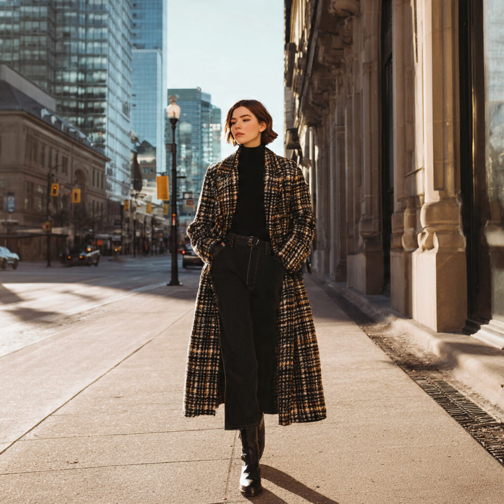 Vintage Inspired Plaid Coat Idea