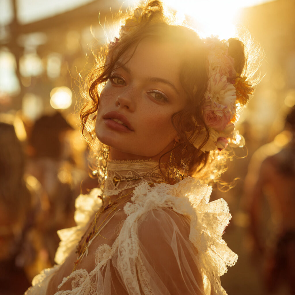 25 Trendy Festival Outfit Ideas to Elevate Your Music Festival Style 6 Bohemian Lace Dreamer Idea