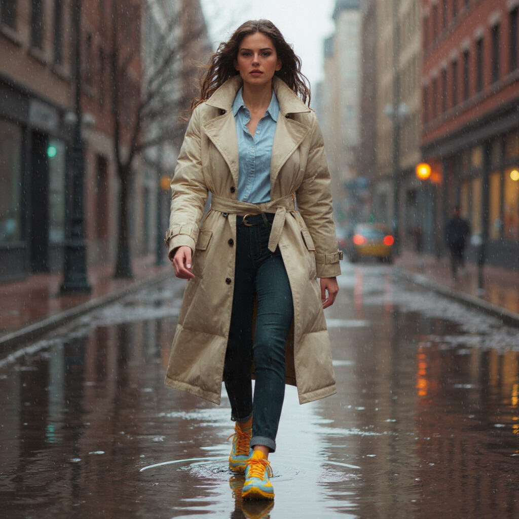 Classic Beige Double Breasted Trench Idea