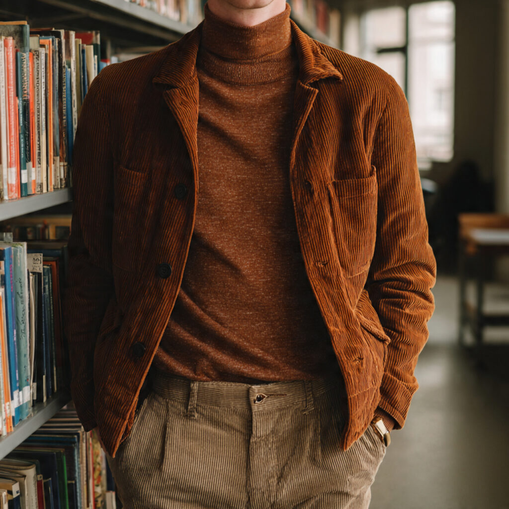 20 Best Teacher Outfit Ideas: Stylish, Comfortable Looks for Every School Day 9 Corduroy Jumper and Turtleneck Idea