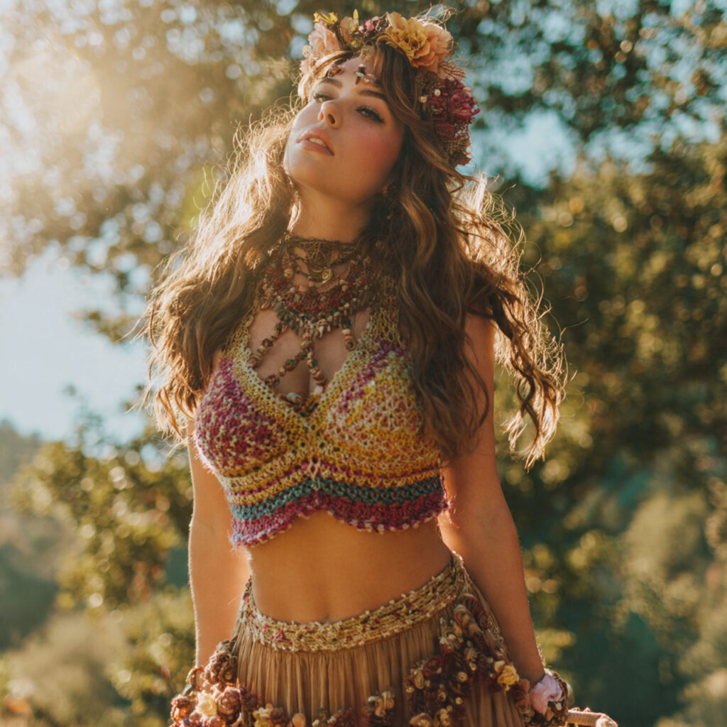 25 Trendy Festival Outfit Ideas to Elevate Your Music Festival Style 14 Crochet Flower Child Idea