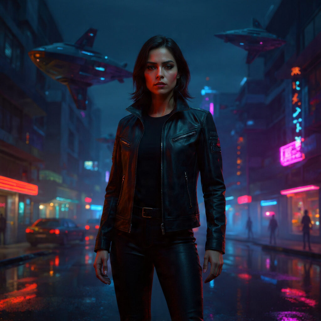 Cyberpunk Neon Contrast Idea