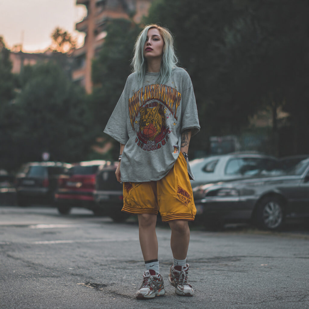 Distressed Oversized Band Tee