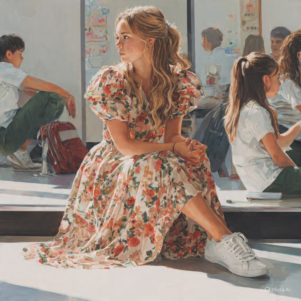 20 Best Teacher Outfit Ideas: Stylish, Comfortable Looks for Every School Day 3 Floral Midi Dress and Sneakers Idea