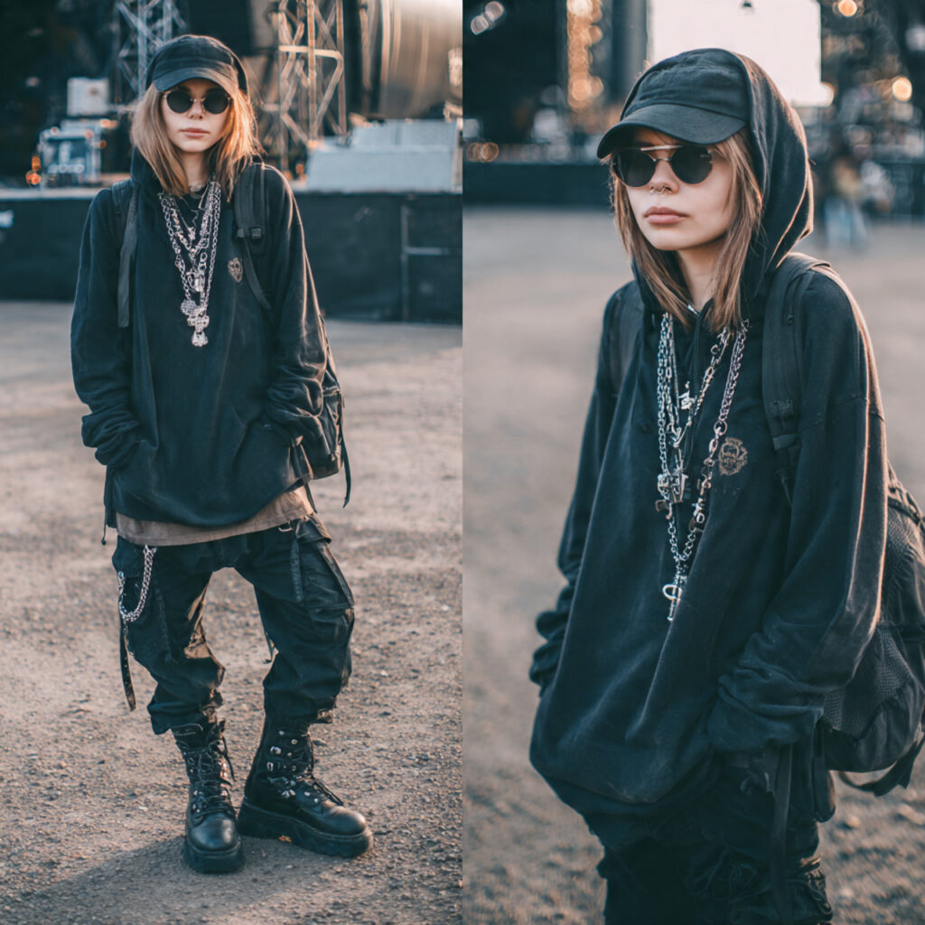 25 Trendy Festival Outfit Ideas to Elevate Your Music Festival Style 10 Gothic Grunge Aesthetic Idea