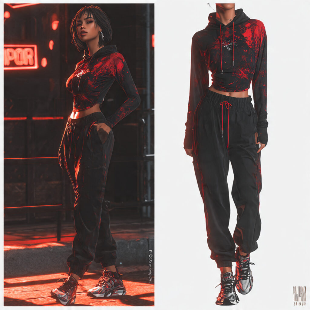 Graphic Bodysuit and Joggers