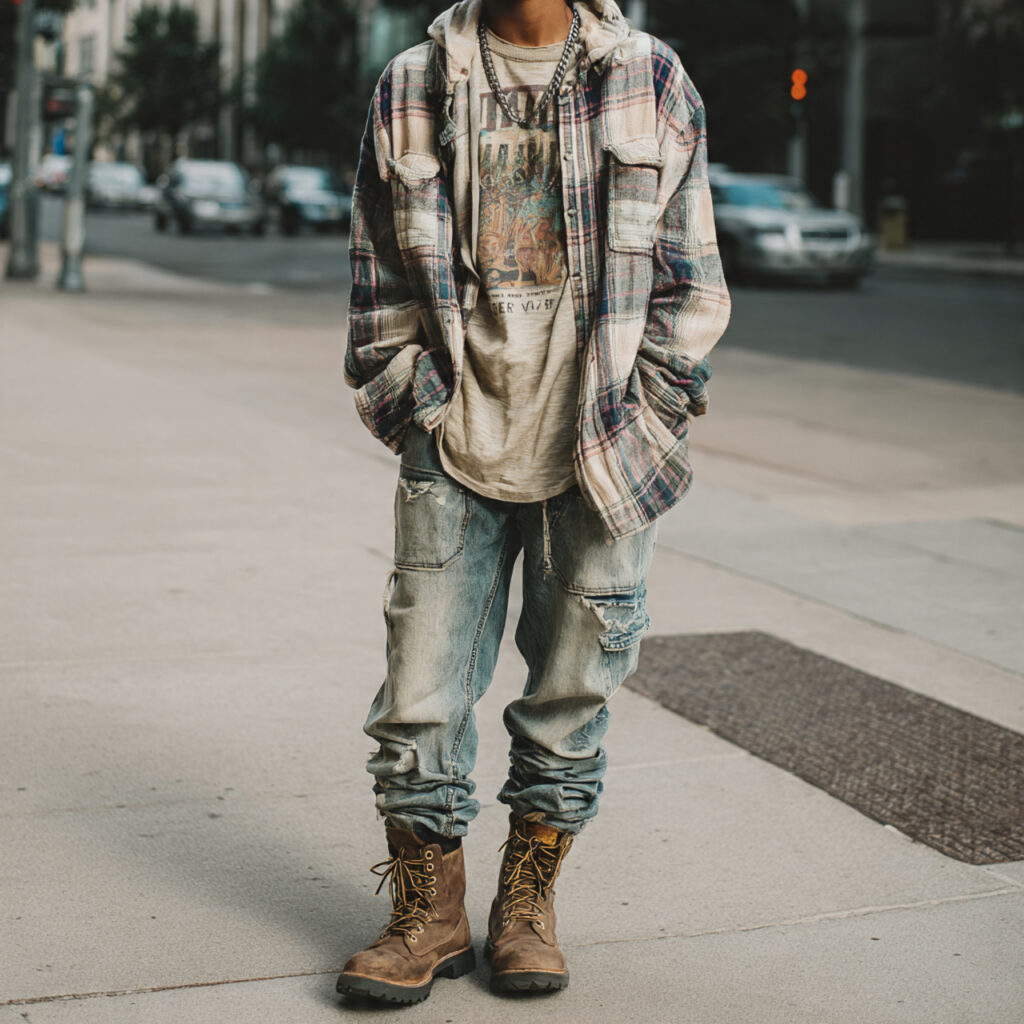 Grunge Movement Flannel Layering Idea