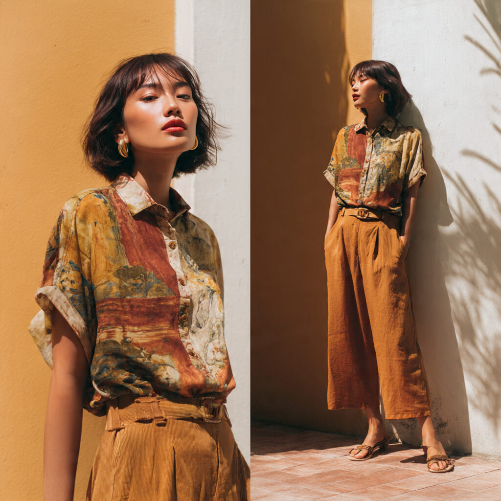 Hand Dyed Batik Shirts and Relaxed Culottes