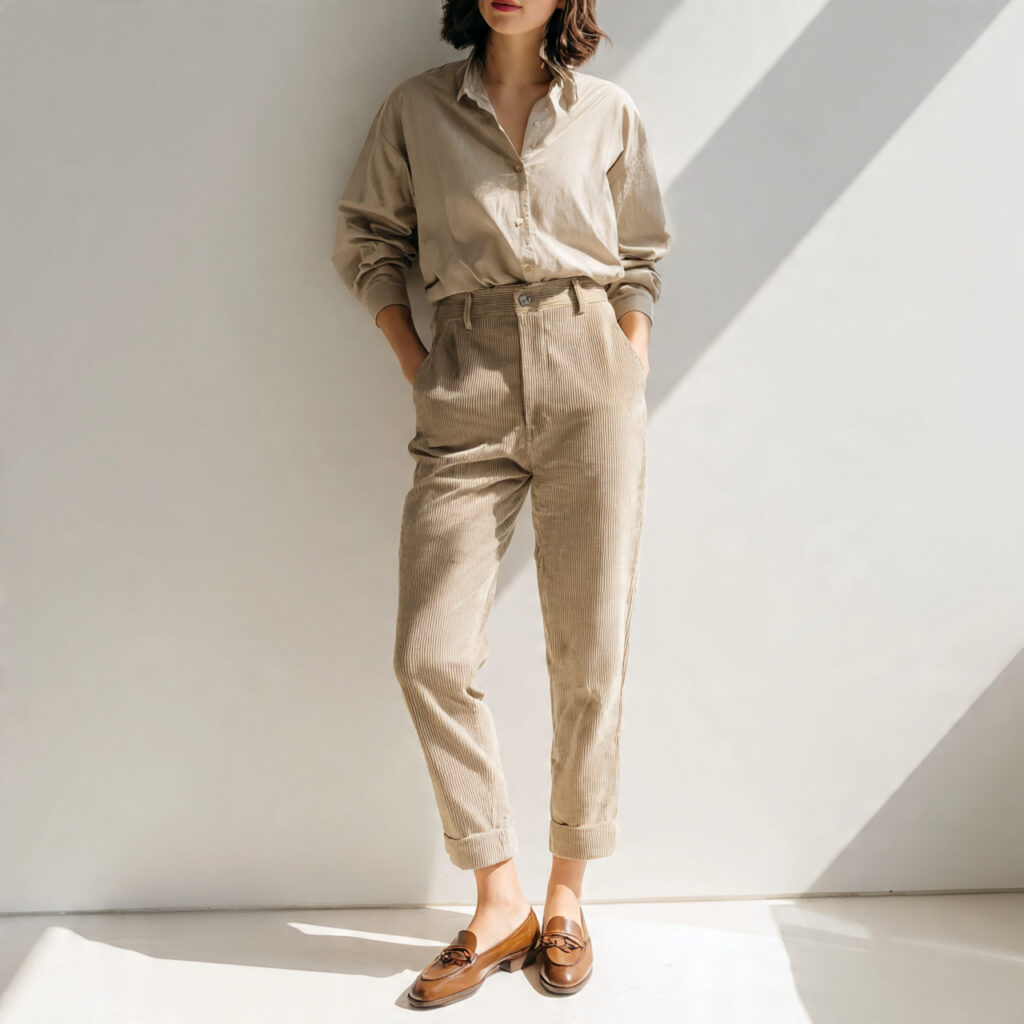 High Waisted Corduroy Pants