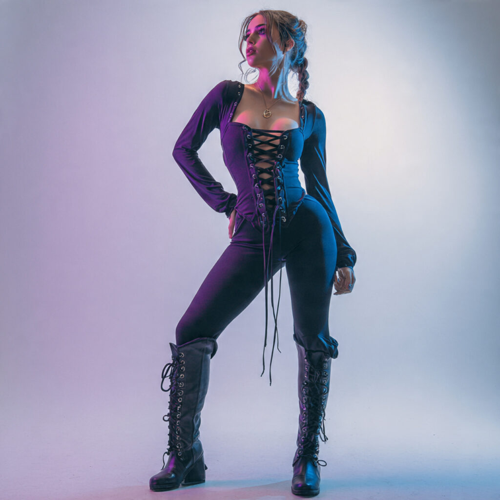 Lace Up Bodice and Flared Leggings