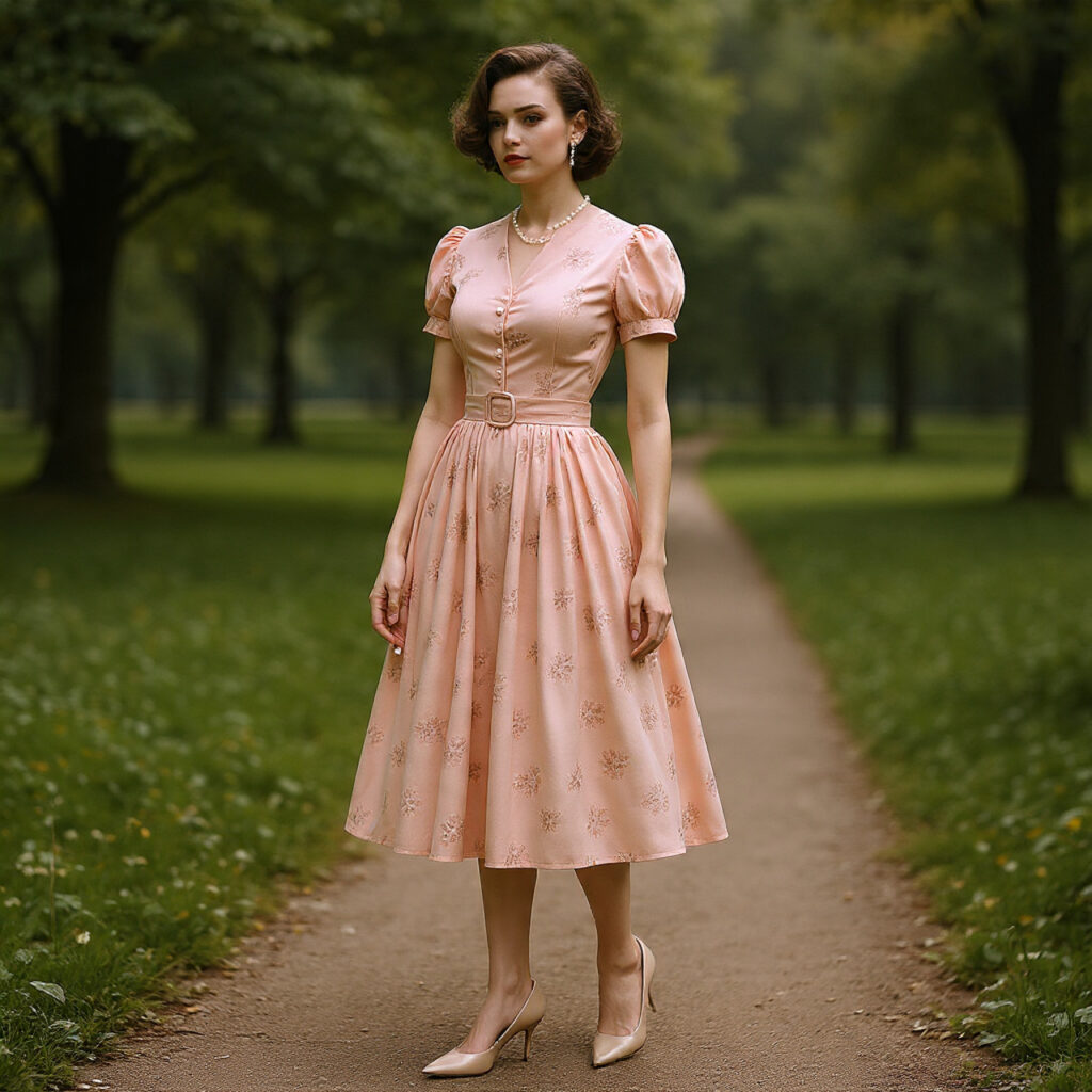 Mid Century Modern Tea Length Dress Idea