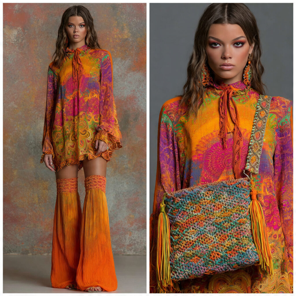 Mismatched Print Sets and Macrame Bags