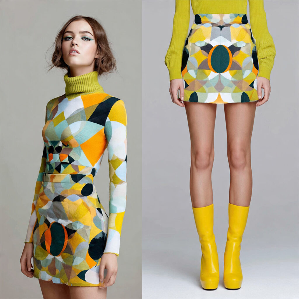 Mod Era Geometric Mini Skirt Idea