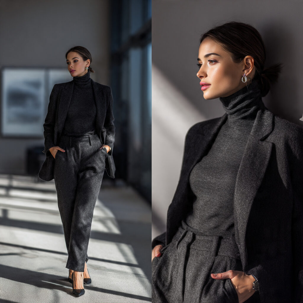 Monochromatic Wool Suiting