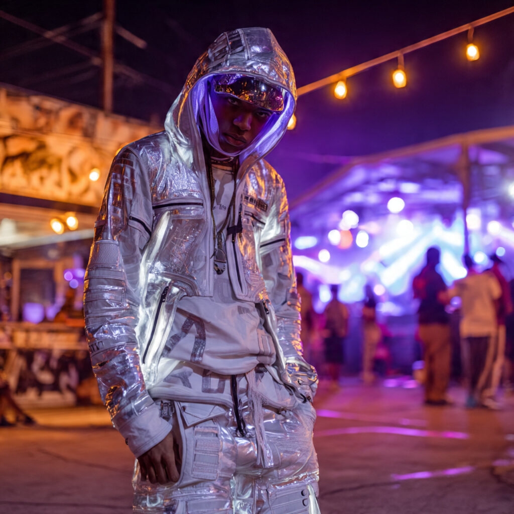 25 Trendy Festival Outfit Ideas to Elevate Your Music Festival Style 7 Reflective High Visibility Idea