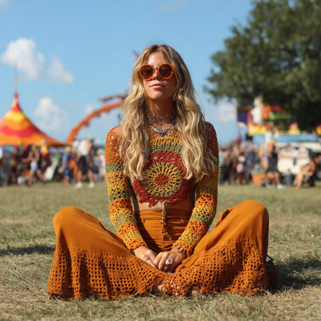 25 Trendy Festival Outfit Ideas to Elevate Your Music Festival Style 2 Retro Groovy Seventies Idea