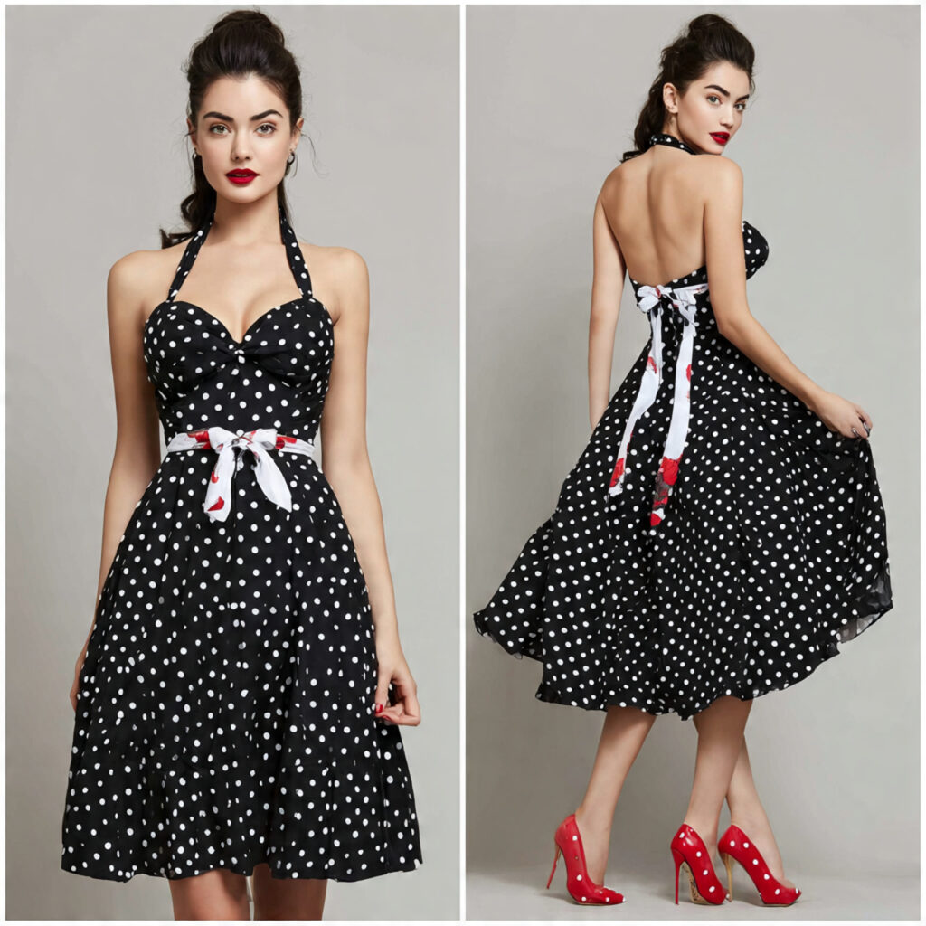Rockabilly Polka Dot Swing Dress Idea