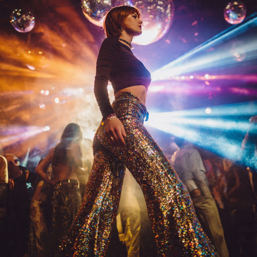 Sequin Flare Trousers