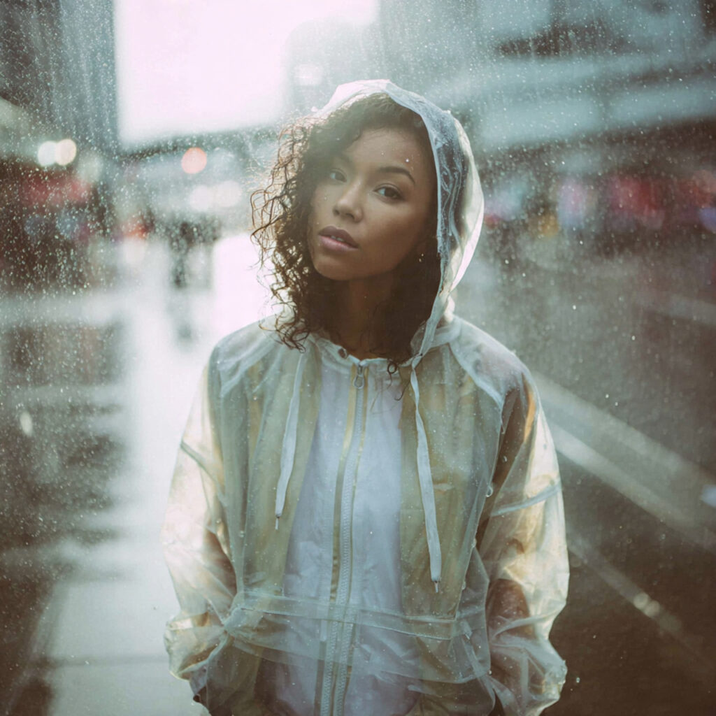 Sheer Layered Rain Shell Idea