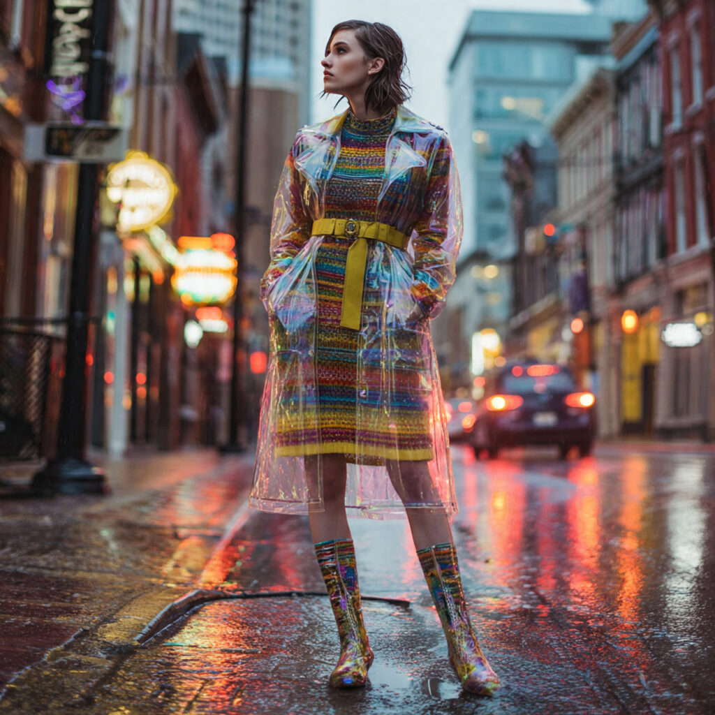 Transparent Vinyl Trench Coat Idea