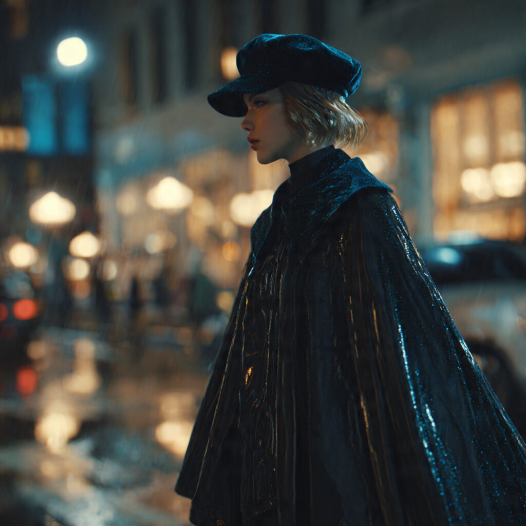 Velvet Beret and Waterproof Cape Idea