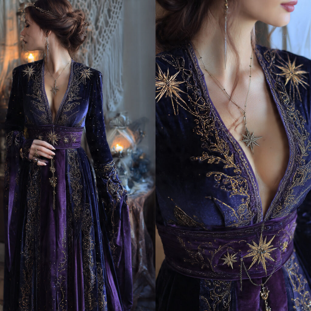 25 Trendy Festival Outfit Ideas to Elevate Your Music Festival Style 15 Velvet Celestial Goddess Idea