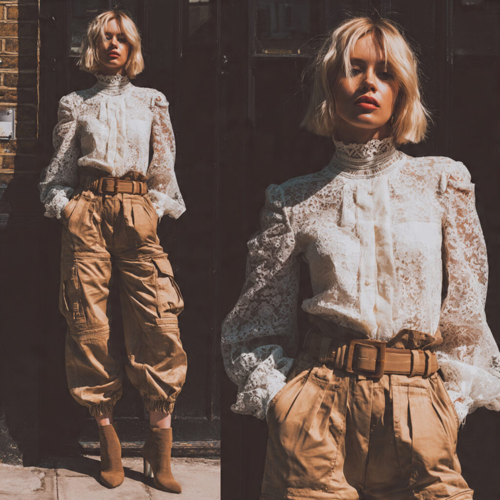 22 Trendy Unique Outfit Ideas That Break Trends & Redefine Fashion 2 Vintage Victorian Streetwear Fusion