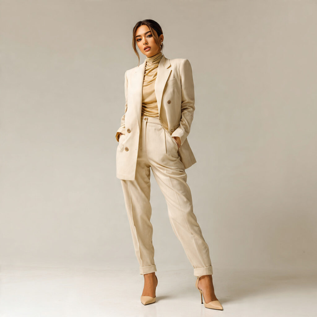 Sophisticated Monochrome Suit Idea